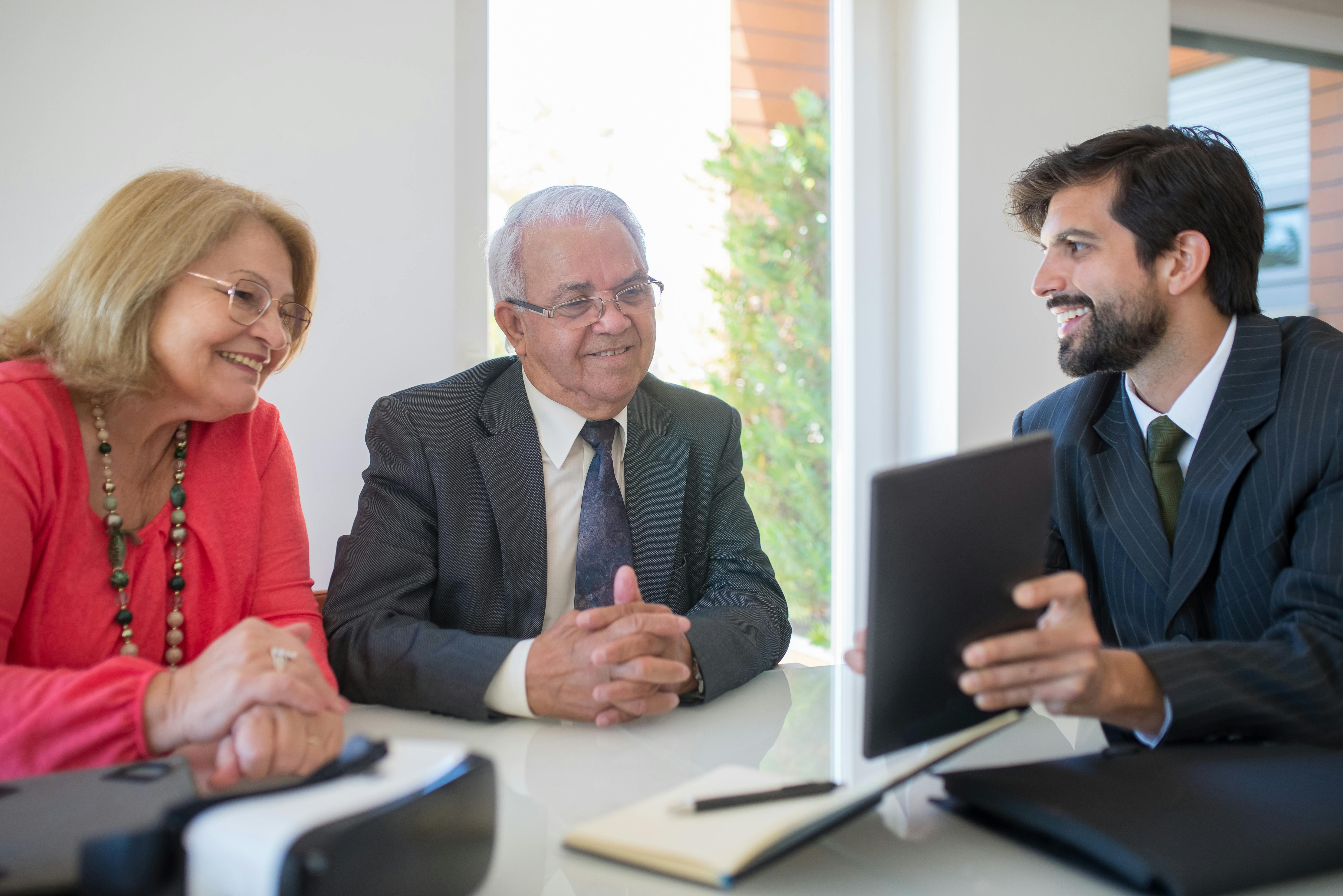 Business professional using a payment card.